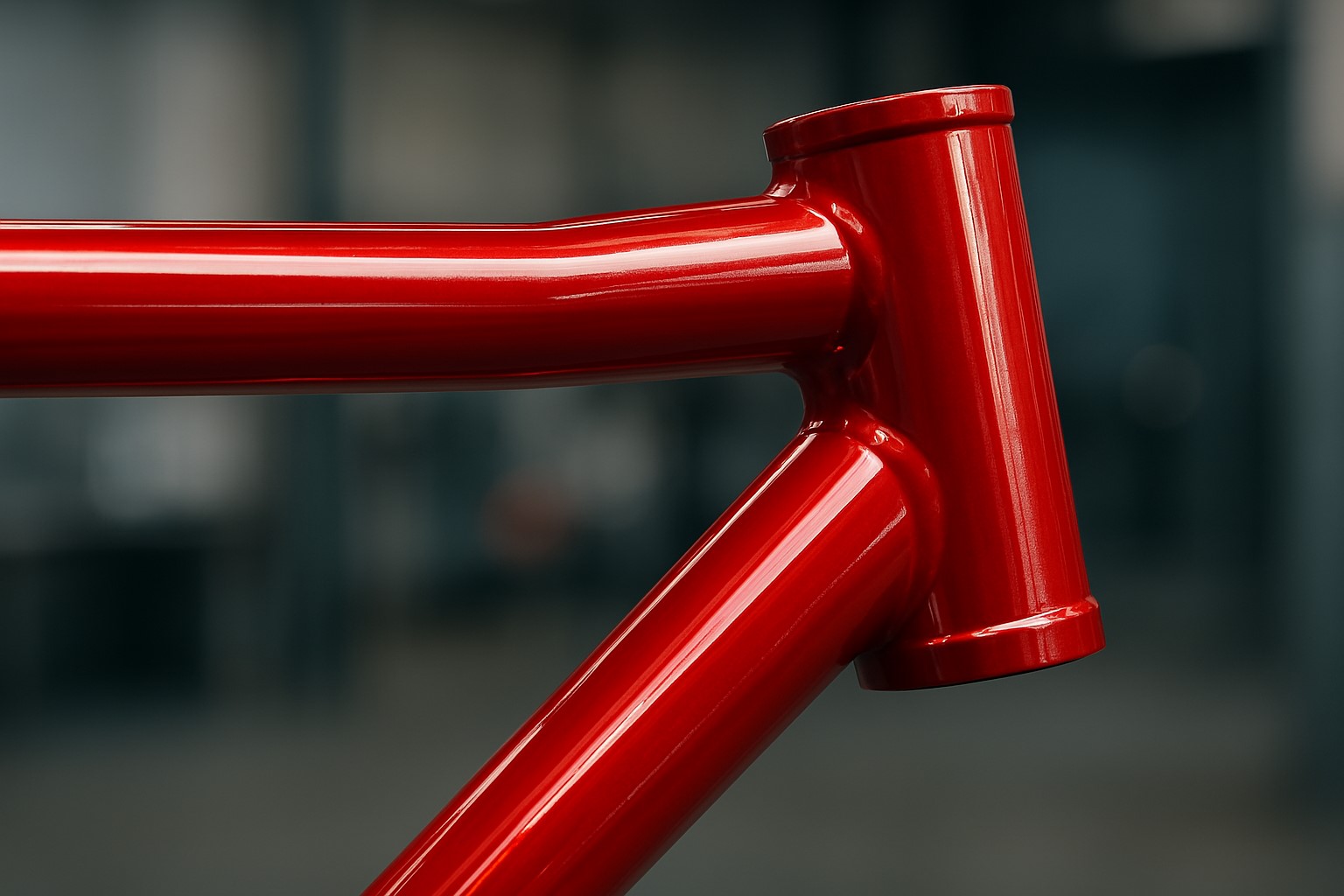 Fietsframe na professioneel poedercoaten