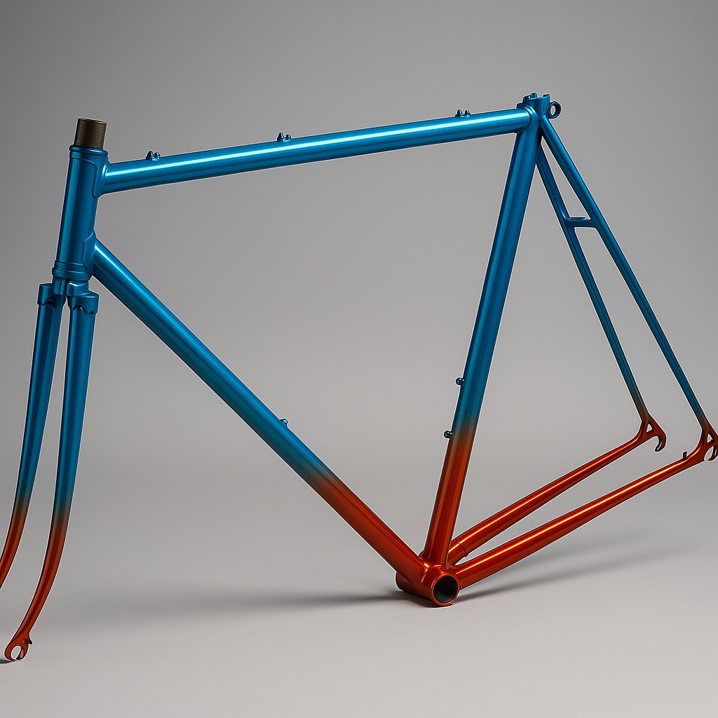Professioneel gepoedercoat fietsframe
